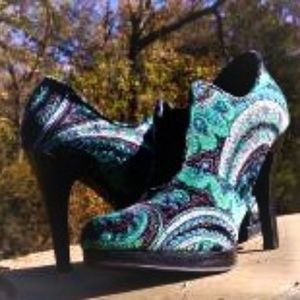 Turquoise Heel Bootie